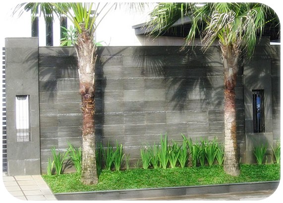  Desain  model pagar tembok  rumah minimalis