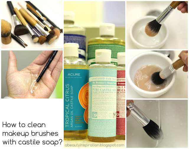 How to clean makeup brushes with castile soap?