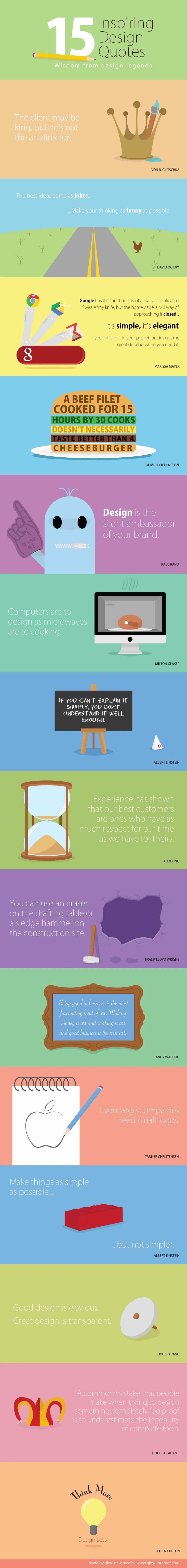 15 Inspiring Design Quotes - #infographic