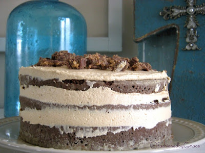 Chocolate Cake with Peanut Butter Frosting