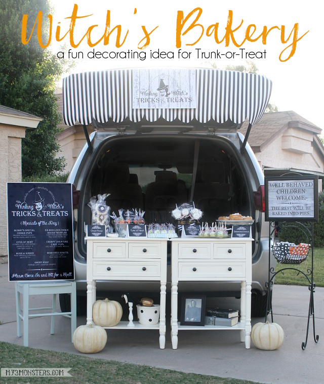 The Winking Witch's Tricks and Treats -- a darling tailgate bakery from / to make this year's trunk-or-treat party extra special!