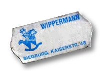 Altes Preisschild des Spielwarengeschäftes Wippermann in Siegburg