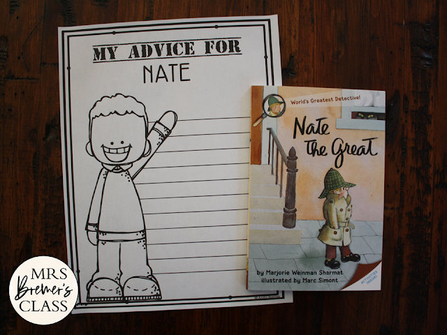 Nate the Great book study unit Common Core literacy companion activities for 1st and 2nd
