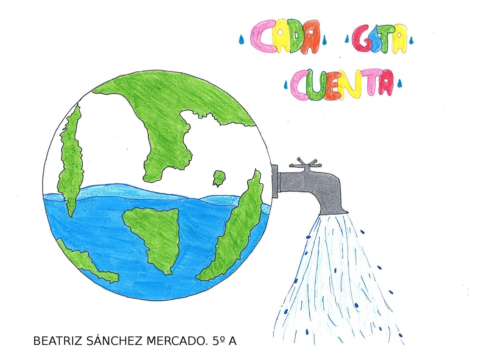 .P. García Morente: Campaña para el ahorro de agua.