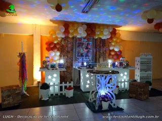 Decoração de aniversário da Oncinha - Festa teen feminina