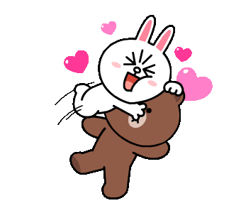 Line Official Stickers Brown Cony S Heart Throbbing Love Example