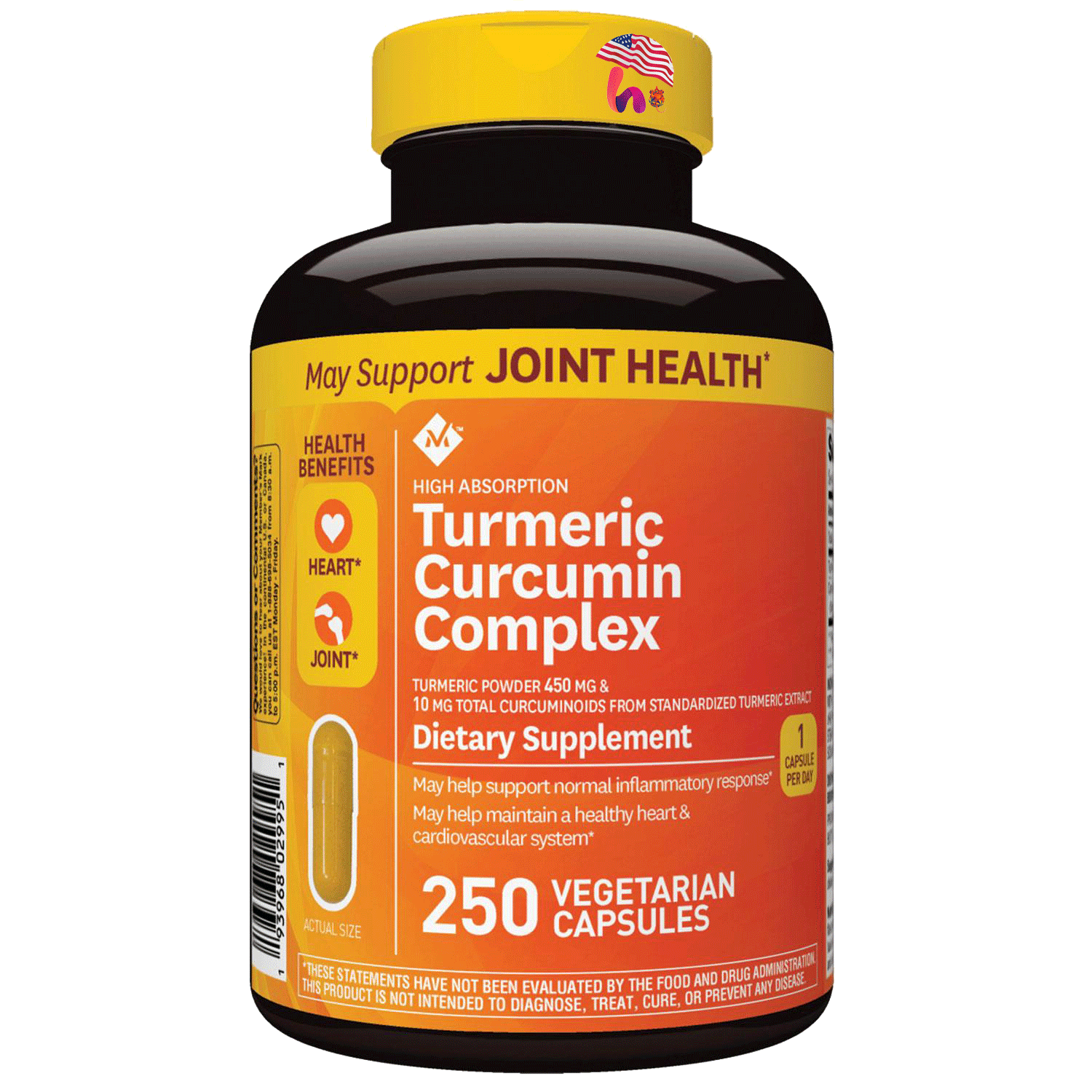 Viên uống nghệ Turmeric Curcumin Complex 450mg Hàng Mỹ Xách Tay