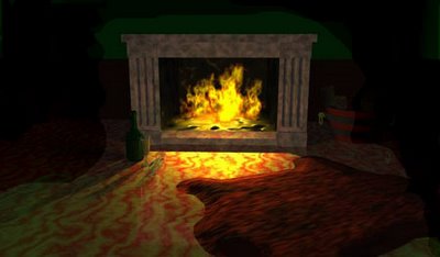 Pinturas que me gustan My Way: a la orilla de la chimenea