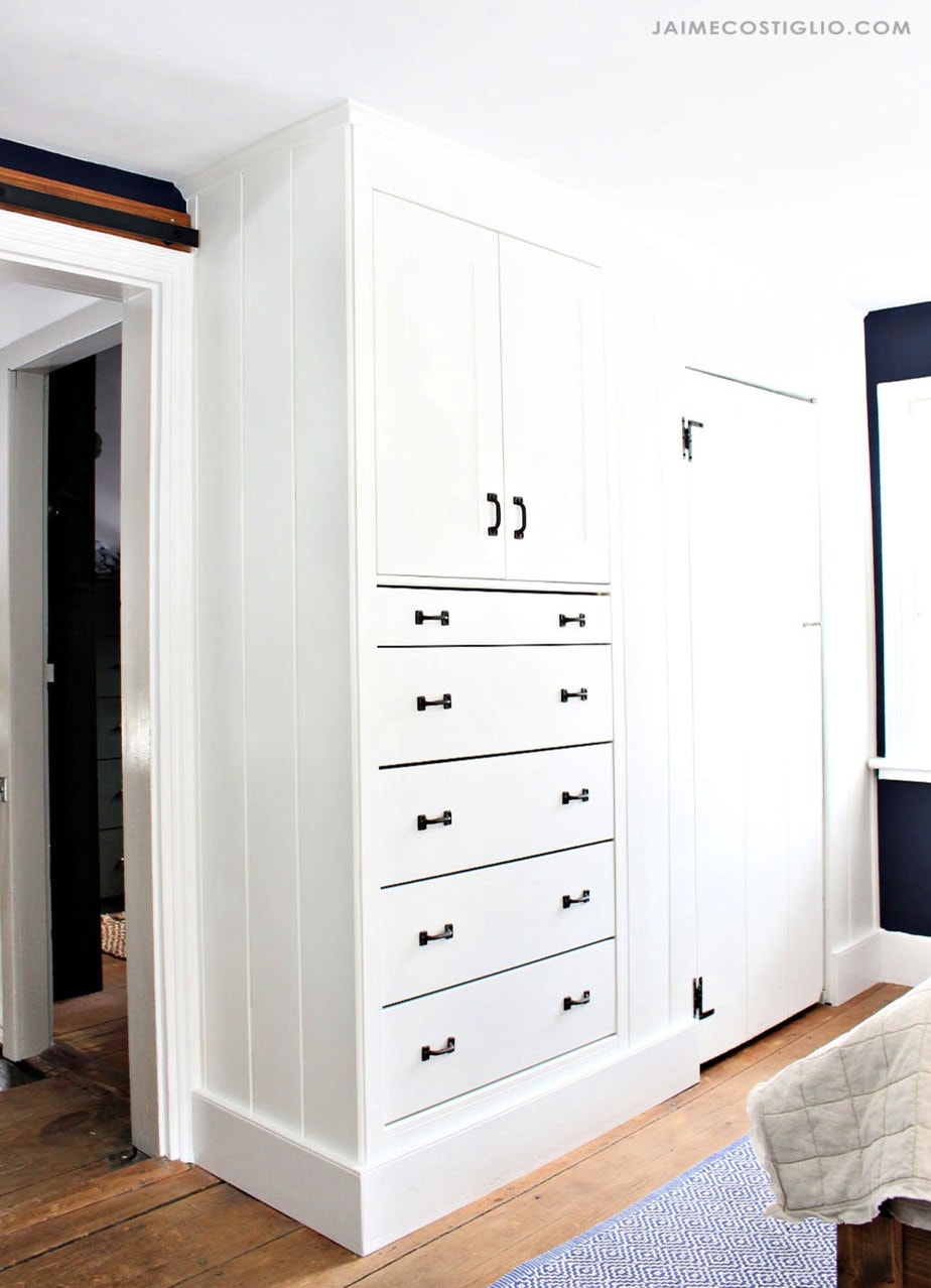 Built in custom look using IKEA dresser