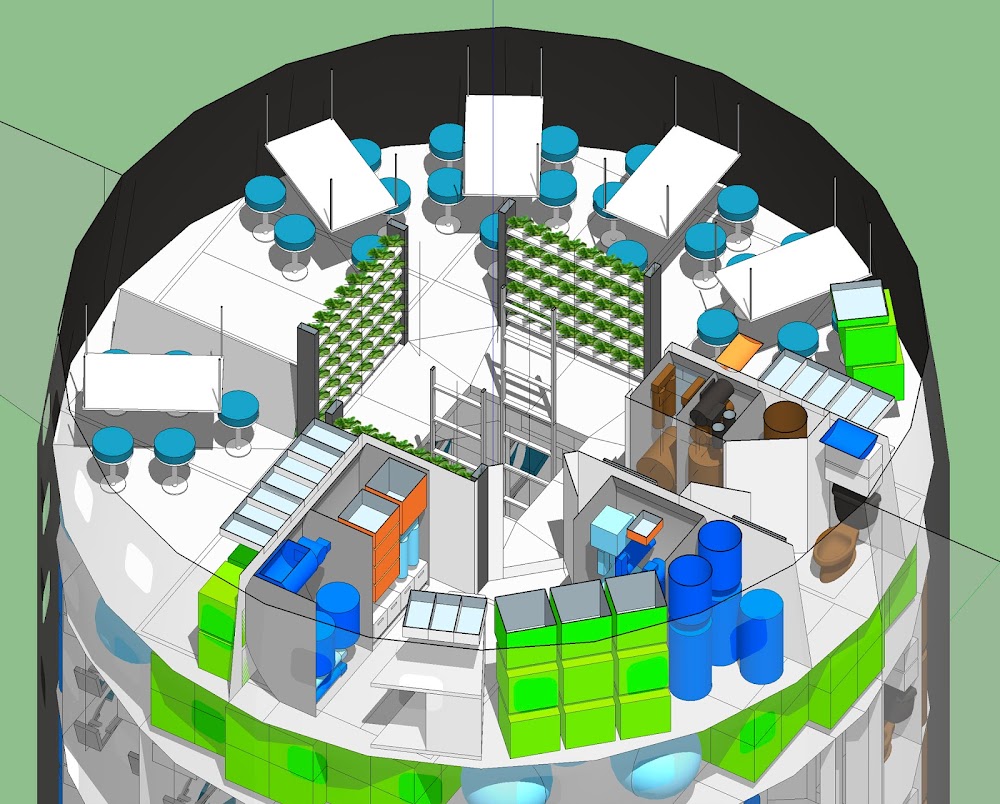 SpaceX Starship interior concept for 100 passengers by Joseph Lantz ...