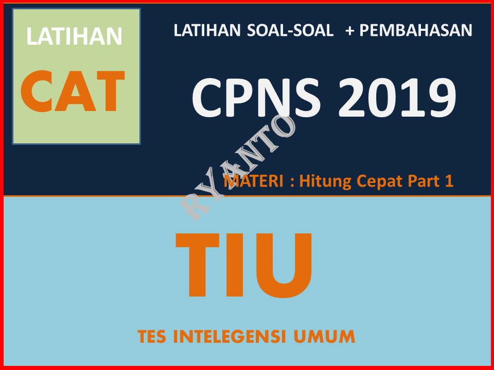 28 Contoh Soal Cpns Tiu Kemampuan Numerik Kumpulan Contoh Soal