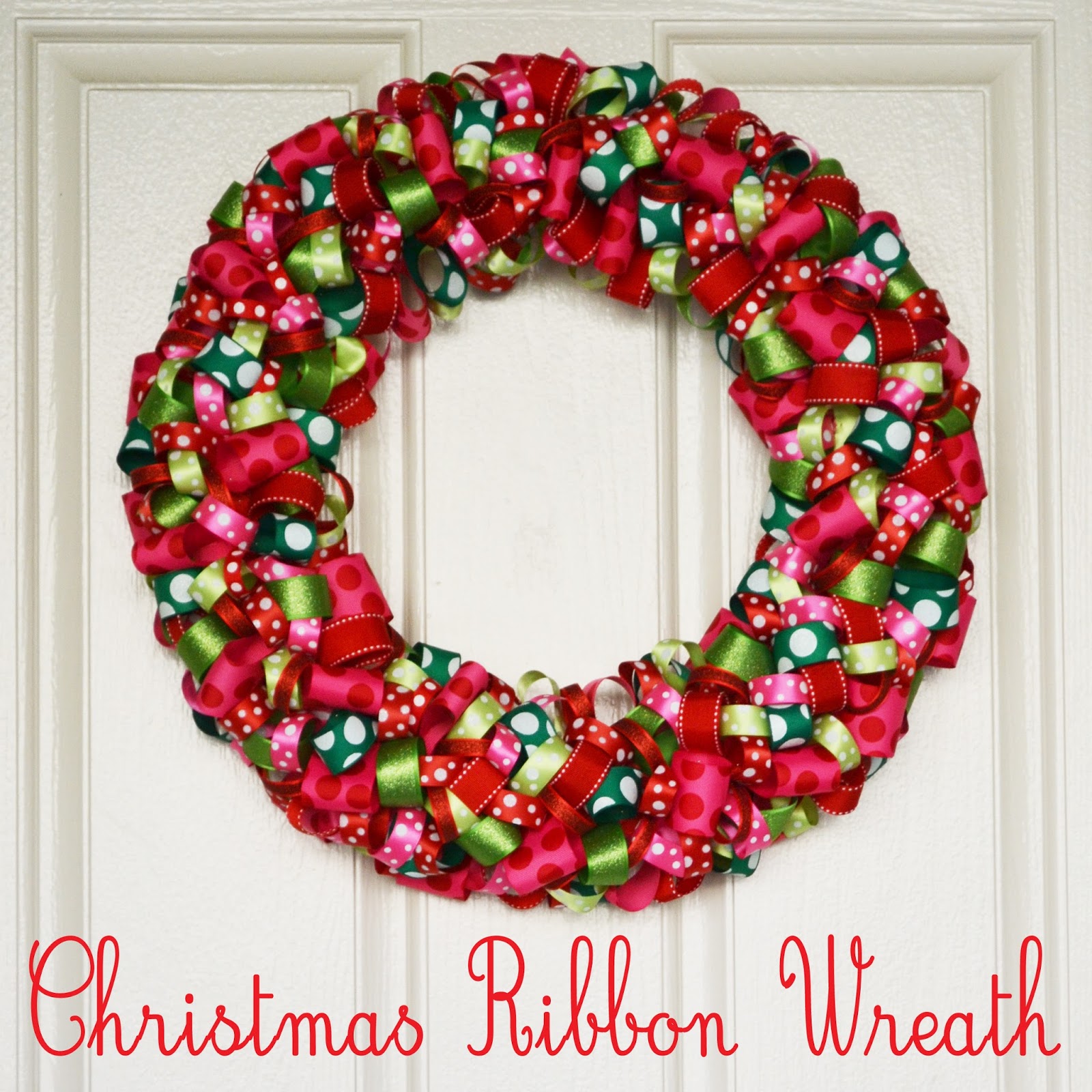 Polkadots on Parade Christmas Ribbon Wreath!