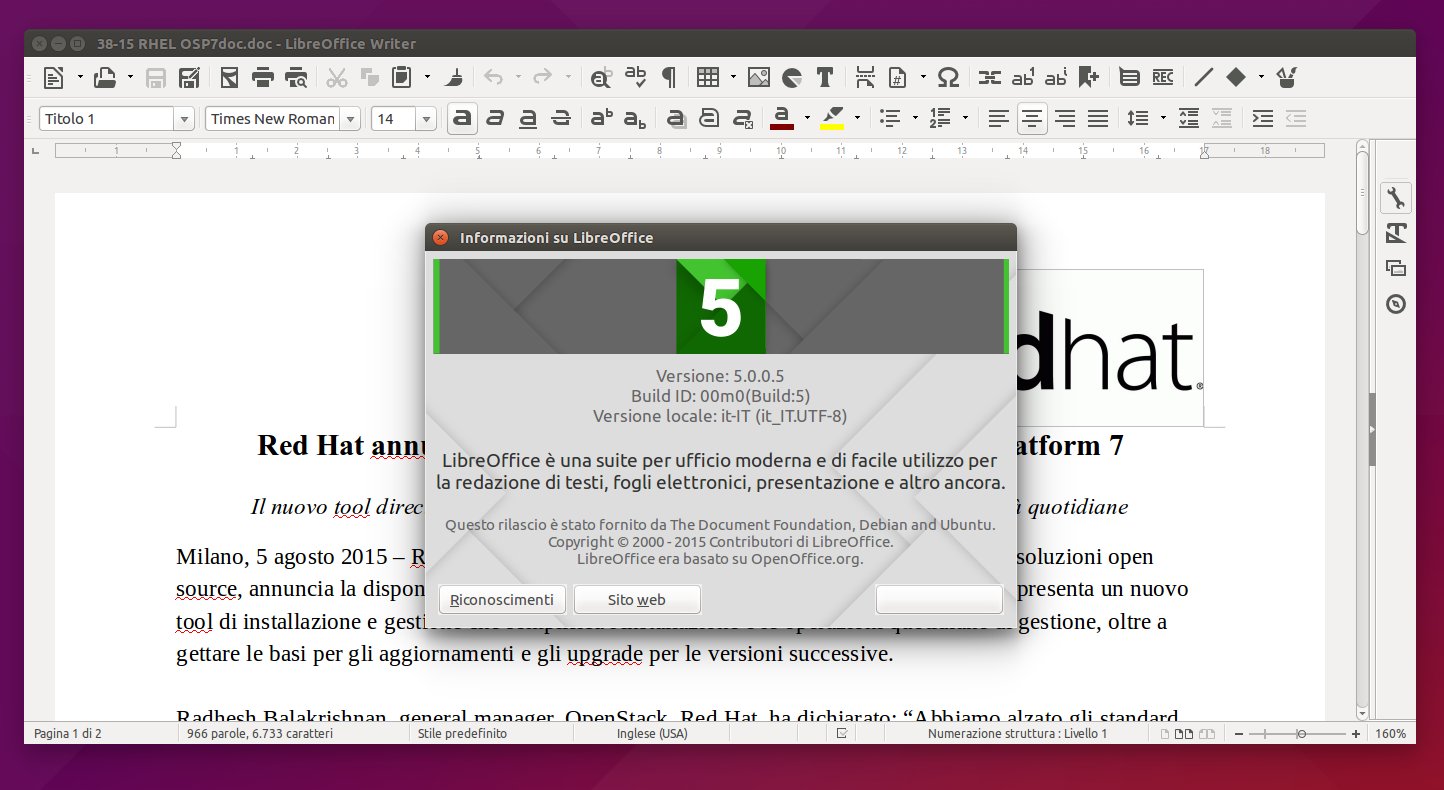 SCARICA LIBREOFFICE DA TERMINALE