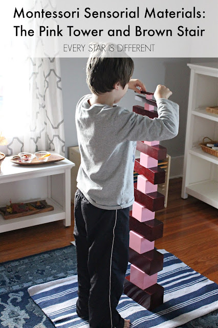Montessori Sensorial Materials: Pink Tower and Brown Stair