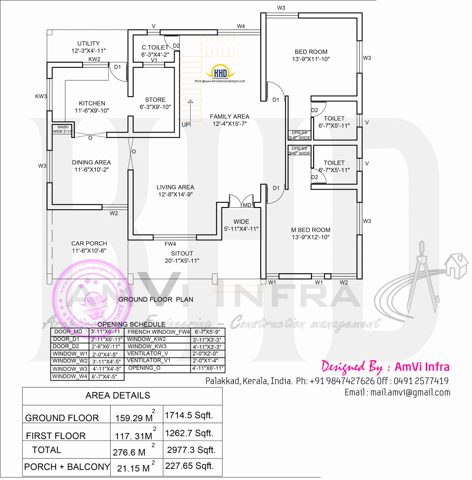 5 bedroom house elevation with floor plan | Home Kerala Plans