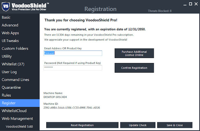 Screenshot VoodooShield Pro 5.60 Full Version Screenshot VoodooShield Pro 5.60 Full Version