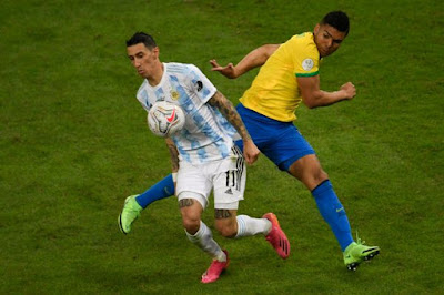 अर्जेंटीना के स्टार फारवर्ड डि मारिया ने ब्राजील के खिलाफ एकमात्र गोल किया