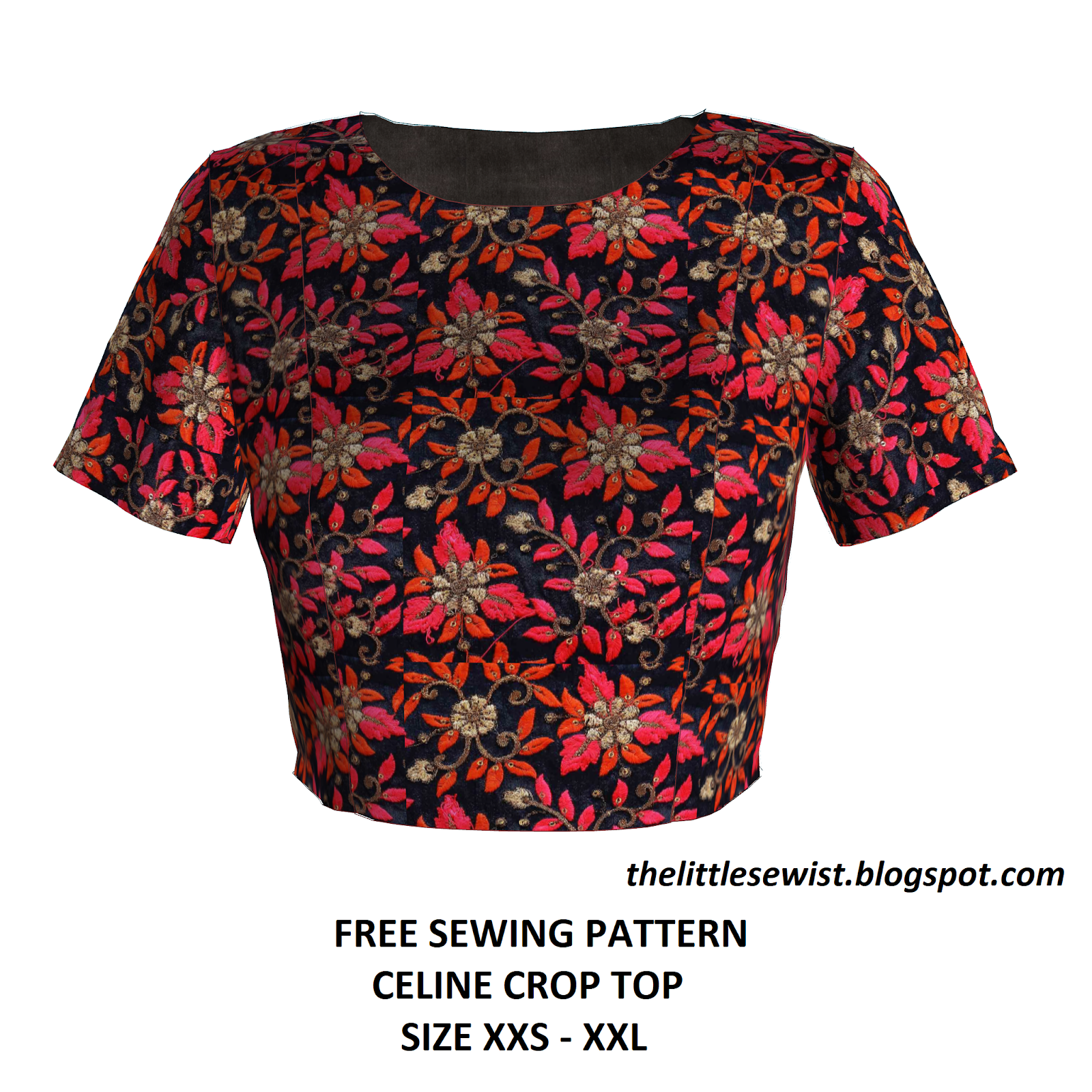 The Little Sewist Free sewing pattern Celine crop top