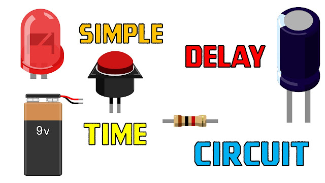 Simple Basic Time Delay Circuit Using NPN Transistor.