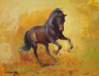 Pinturas caballos oleo