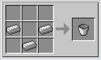 minecraft bucket recipe