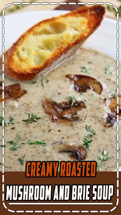 A cream of mushroom soup with brie to make it extra creamy and good!