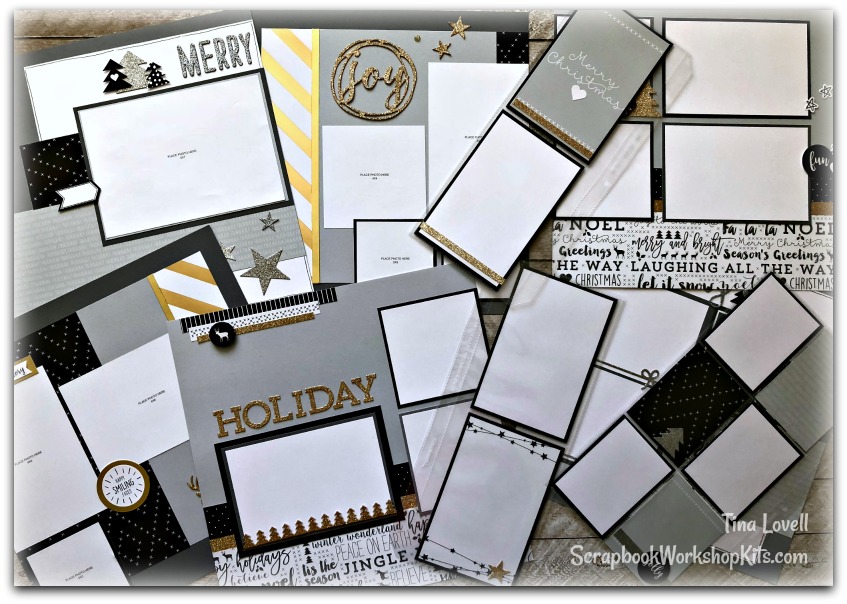 Scrapbooking With Tina Silver & Gold Scrapbook Kit with Pocket Plus