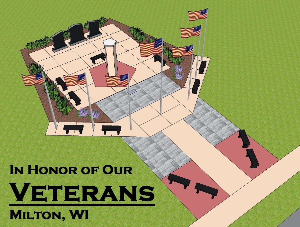 Milton Matters Selling Bricks for the Veterans Memorial at Dave's Ace