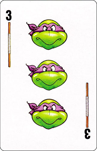 Baraja infantil Las Tortugas Ninja Fournier Carta Donatello 3
