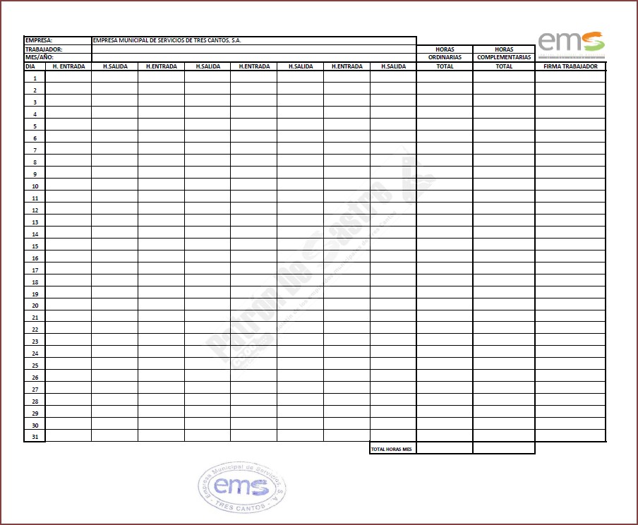 patrondesastre MODELO REGISTRO JORNADA CONTROL HORARIO DIARIO patrondesastre MODELO REGISTRO JORNADA CONTROL HORARIO DIARIO
