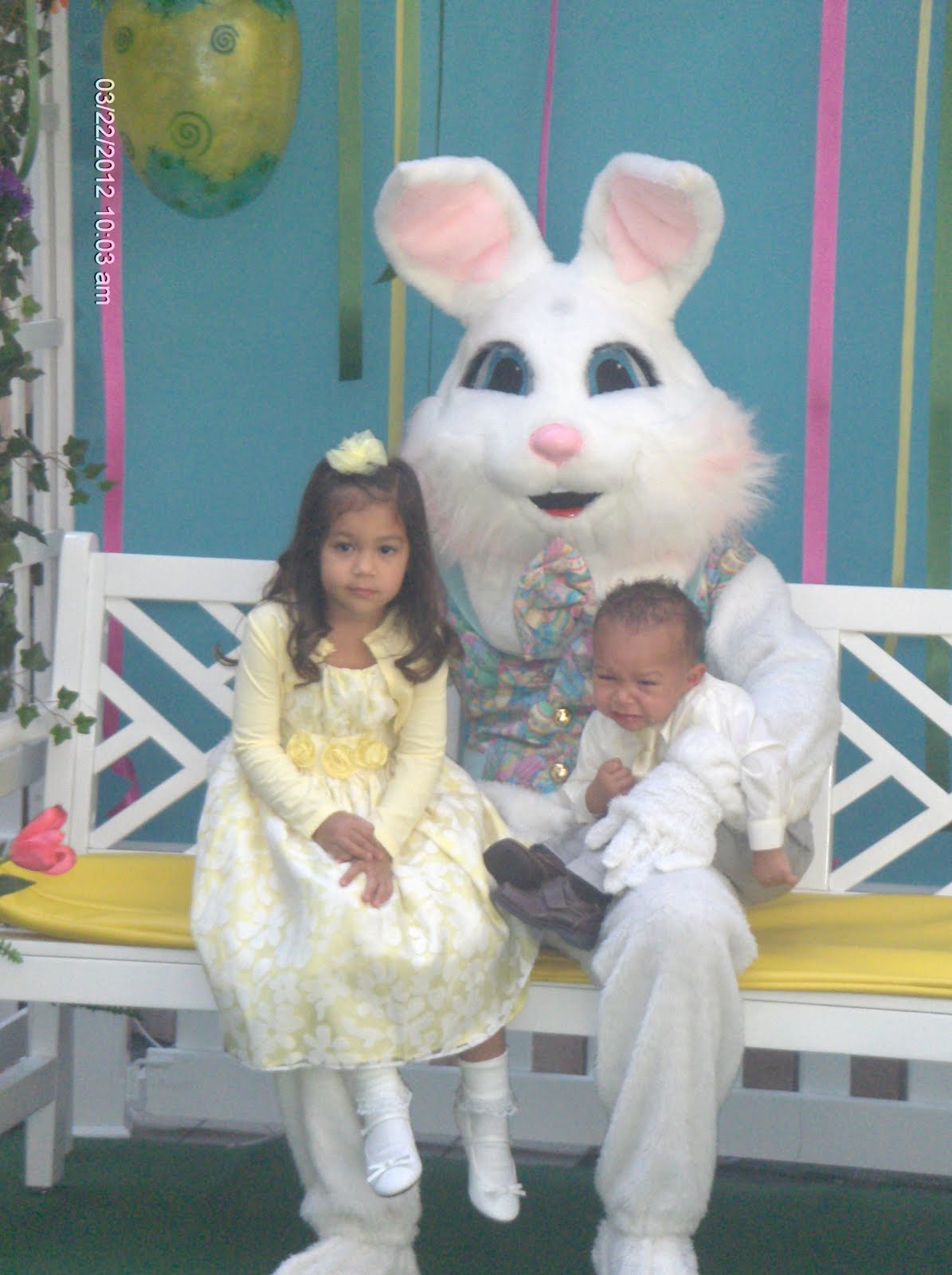 The Ward Family Easter Bunny pics at the mall