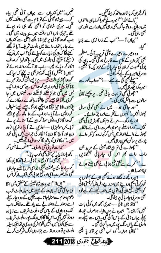 Ishq Barhana By Farah Bukhari Shuaa Digest January 2018