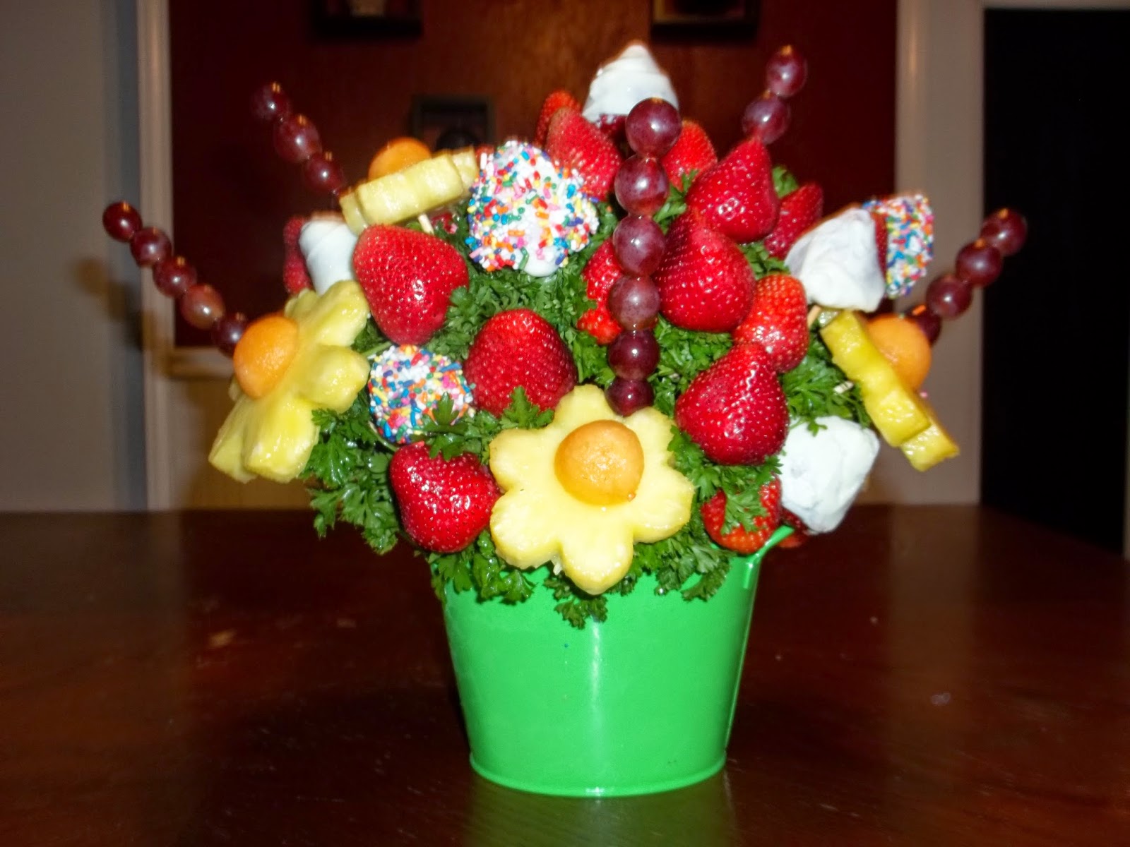 Jaime of All Trades DIY Edible Fruit Flower Bouquet