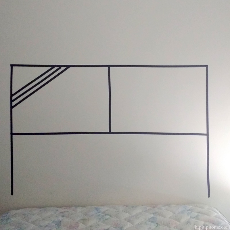EASY WASHI TAPE HEADBOARD HIP HIP HOME!