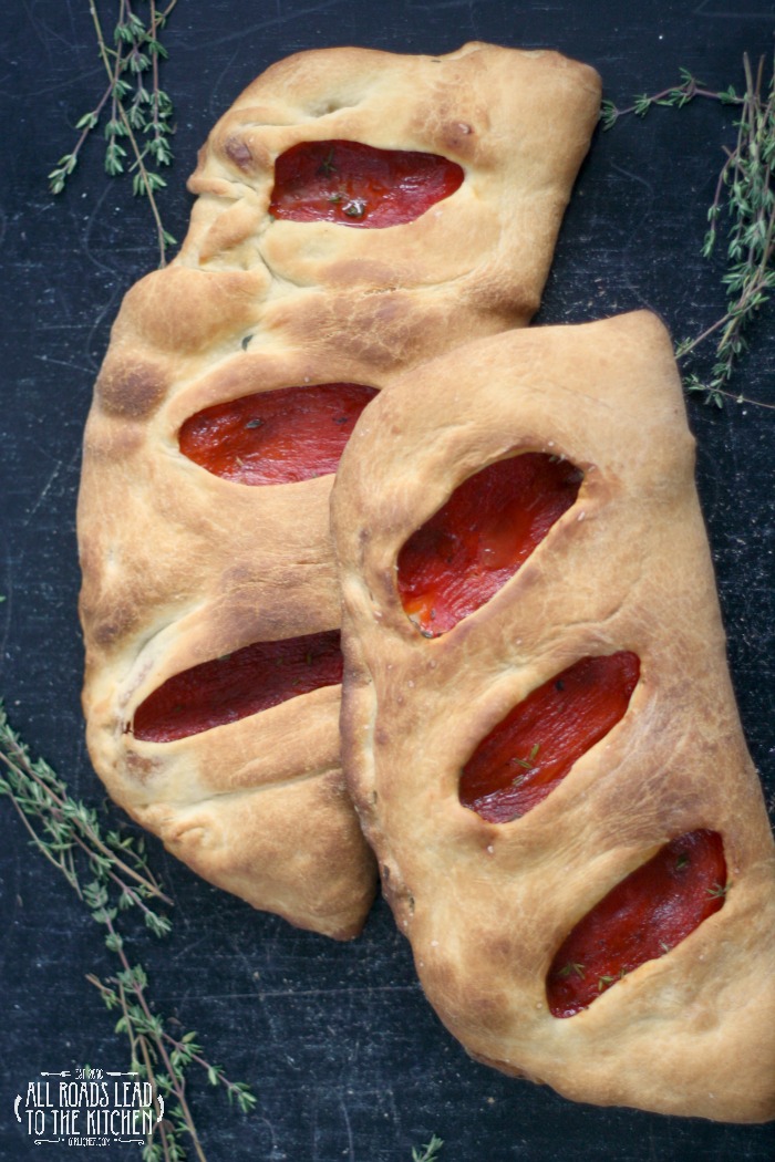 Roasted Red Pepper Fougasse