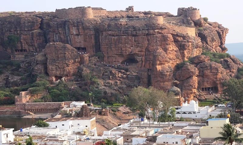 Badami cave temples - A Scenic Complex of Hindu and Jain Cave Temples