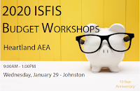 202 ISFIS Budget Workshops with a picture of a piggy bank