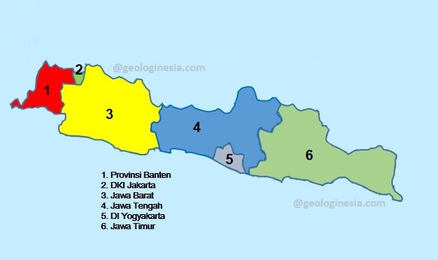 peta provinsi di pulau jawa