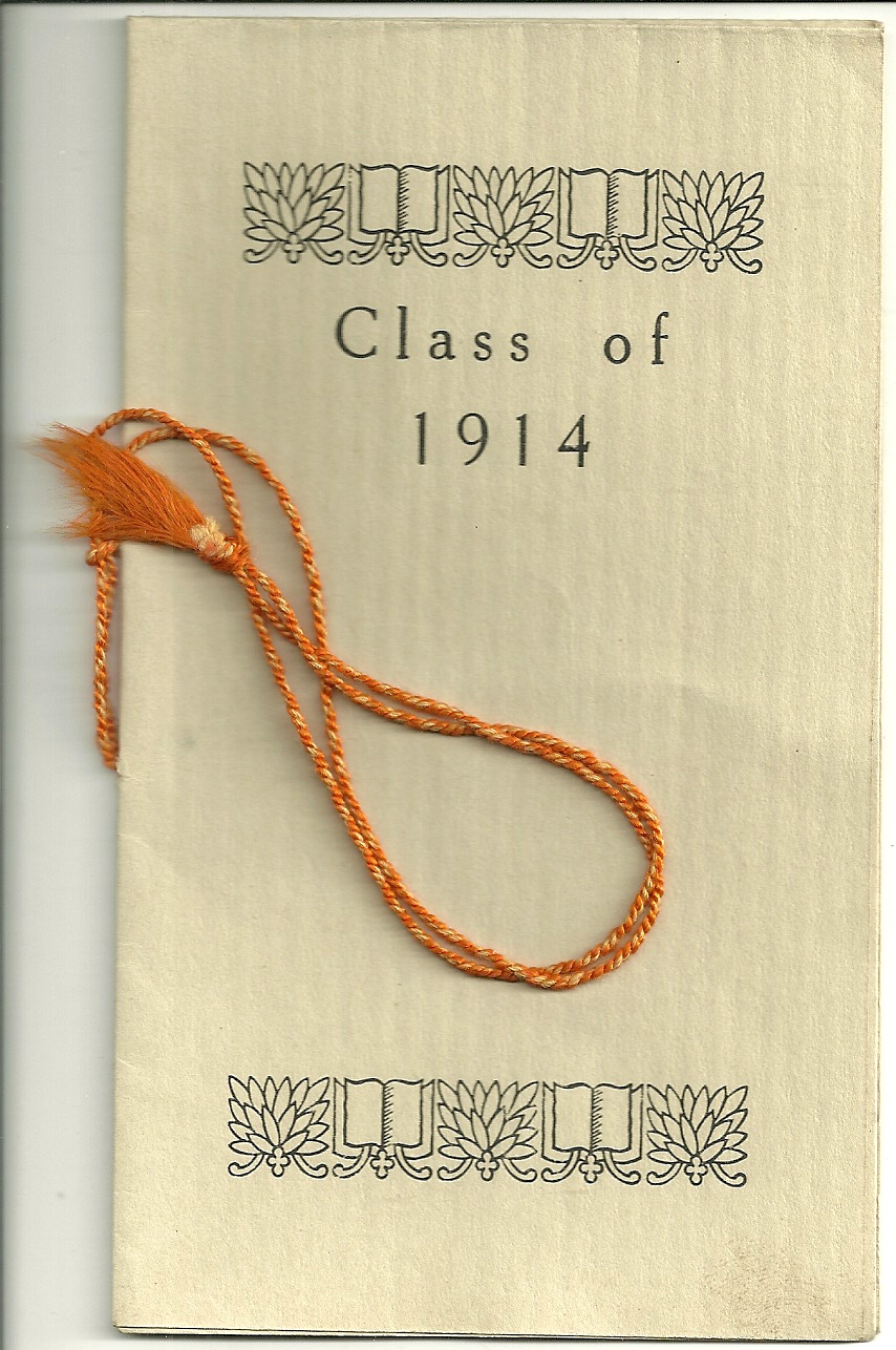 Heirlooms Reunited 1914 Graduation Program, Kingfield High School, Kingfield, Maine