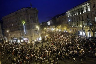 protest in budapest