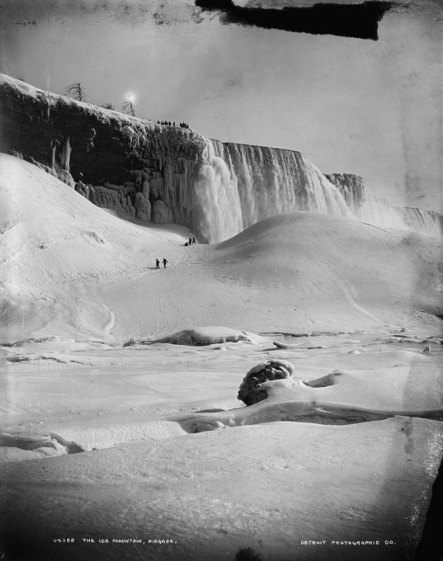 frozen Niagara Falls old photos