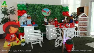 Decoração mesa de aiversário Chapeuzinho Vermelho - Festa infantil - Barra - RJ