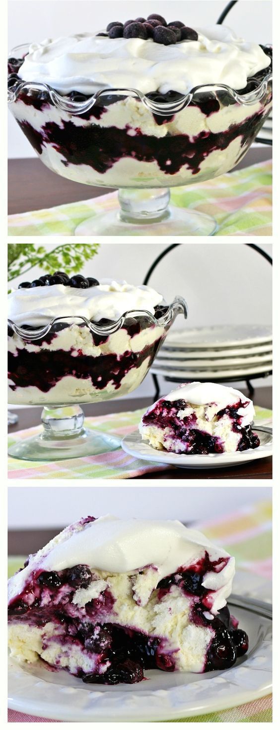Angel Food Cake Blueberry Trifle Easy Food
