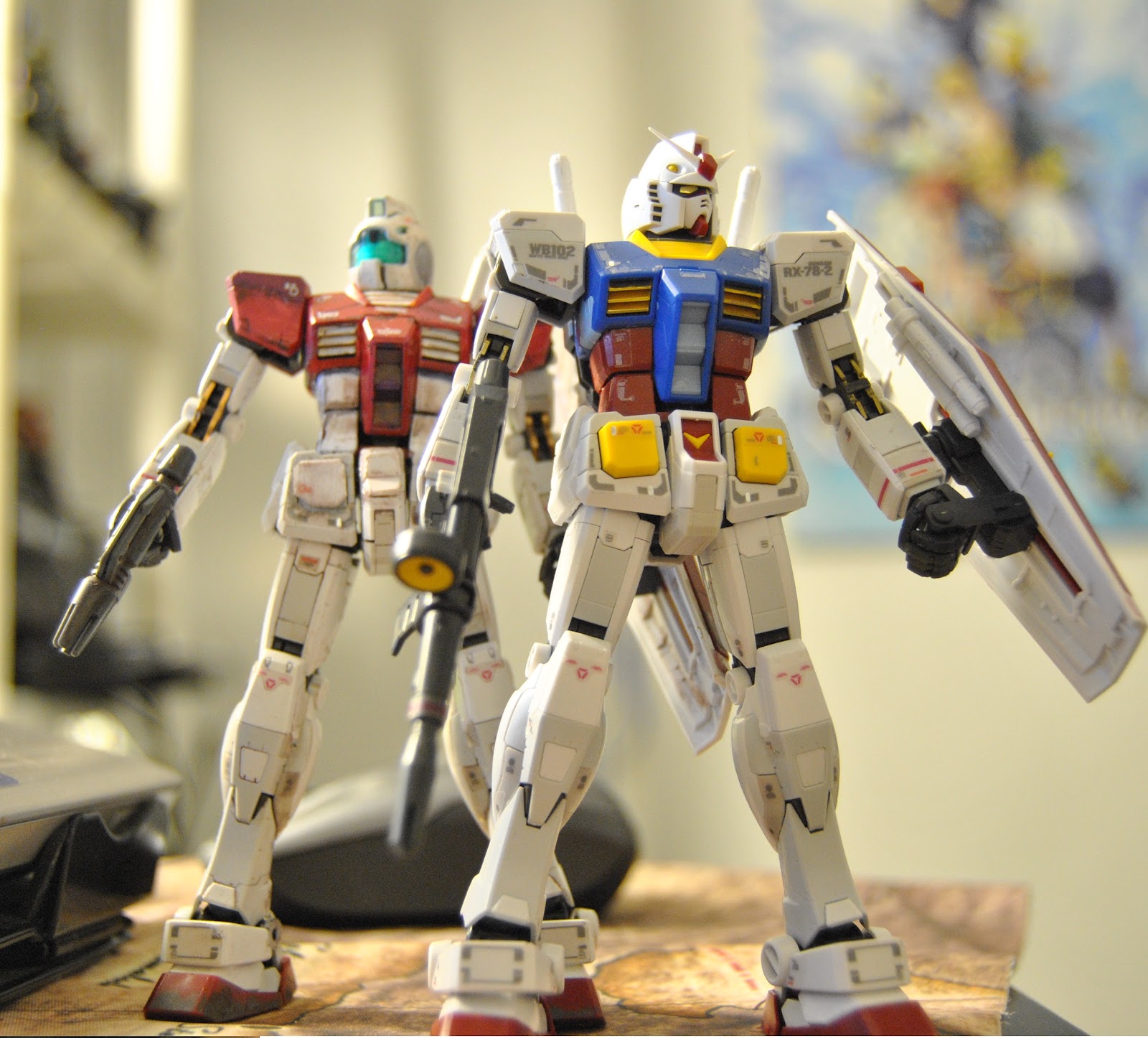 RG 1/144 RX-78-2 Gundam and RGM-79 GM