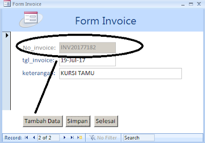 Membuat Invoice Dengan Microsoft Access | cara membuat no otomatis pada form di ms access belajar Membuat Invoice Dengan Microsoft Access | cara membuat no otomatis pada form di ms access belajar
