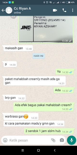 Testimoni Pengguna Mahabbah Cream Terbaru Update 2020 Obat Kuat Oles Tahan Lama