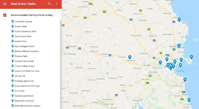 Best Dublin Walks Map
