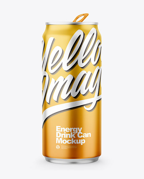 Matte Metallic Drink Can Mockup - The biggest source of Free