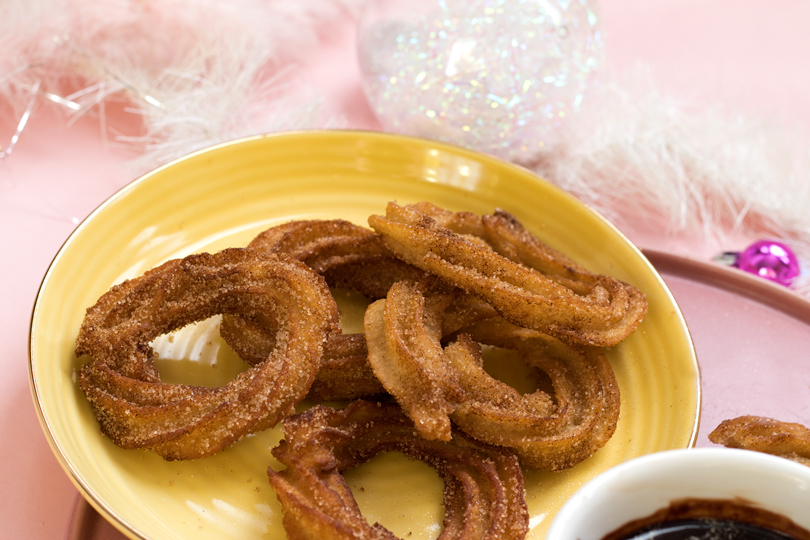 vegan festive churros wreaths