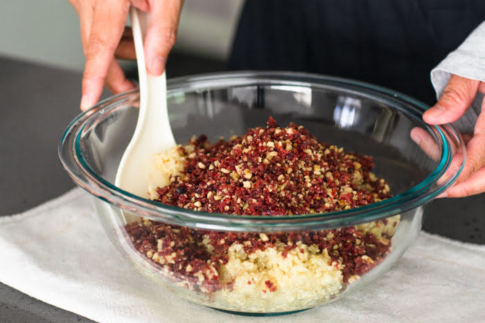 quinoa, walnut and cranberry stuffing for turkey